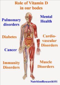 Vitamin D, immune, diabetes, lung health, cardiovascular